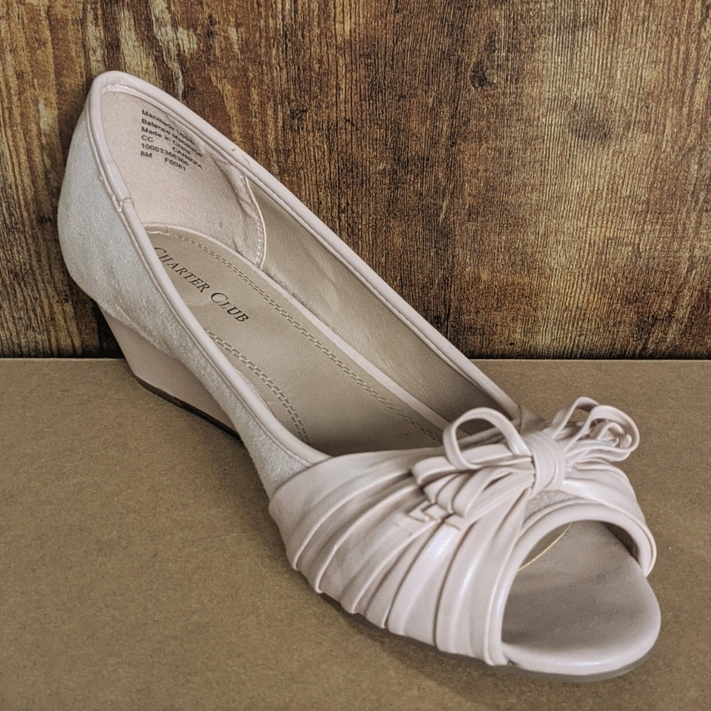 Charter Club Wedge heels with bow